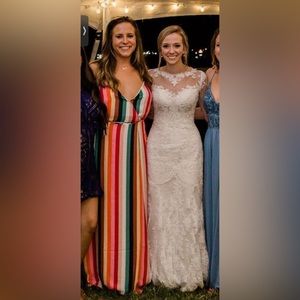 Lulu’s wrap maxi dress, Size - L, Great for family pics or wedding guest